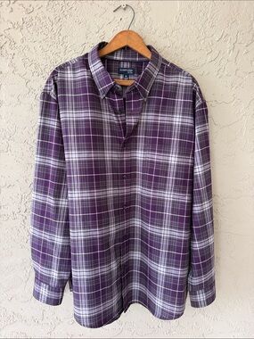 St. John’s Bay - Purple Plaid Shirt